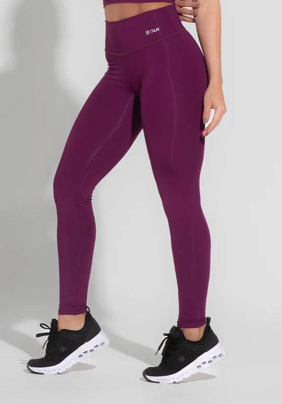 Legging Fitness Feminina Com Cós Em V Roxo Básica Dlk ROXO / G