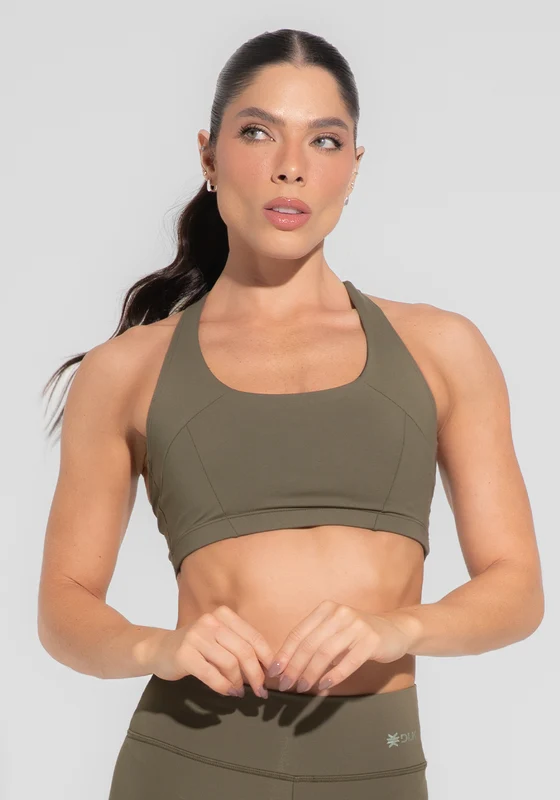 Top Fitness Feminino Modelo Nadador Verde Básico Dlk VERDE / M