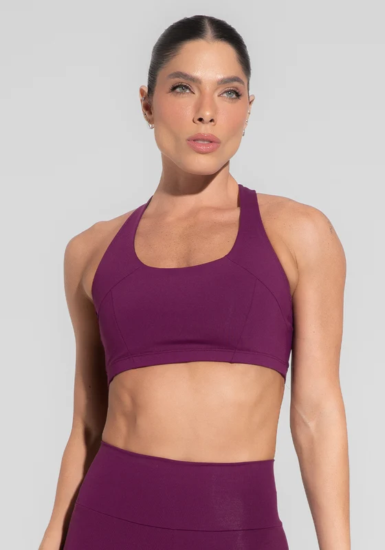 Top Fitness Feminino Modelo Nadador Roxo Básico Dlk ROXO / P