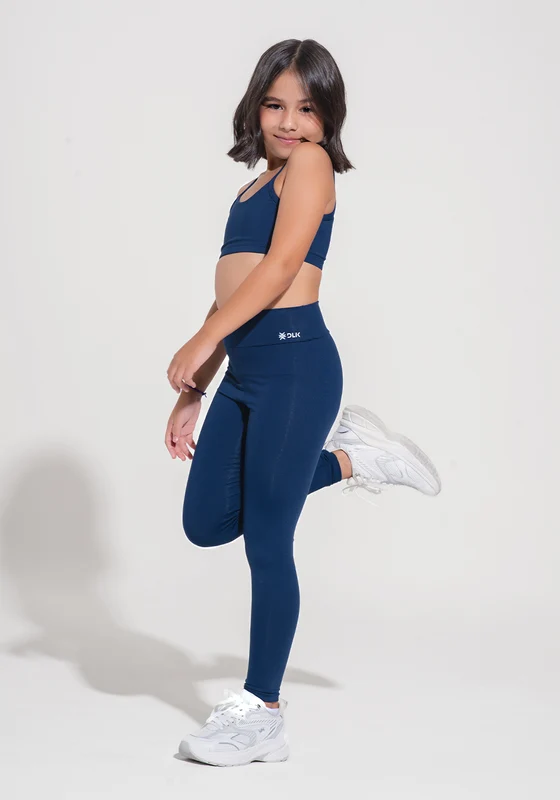 Legging Infantil Básica Dlk Azul Marinho AZUL MARINHO / 7/8