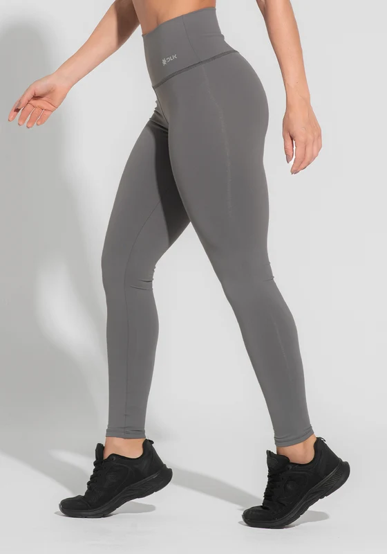 Legging Fitness Feminina Cinza Cintura Alta Básica Dlk CINZA / GG