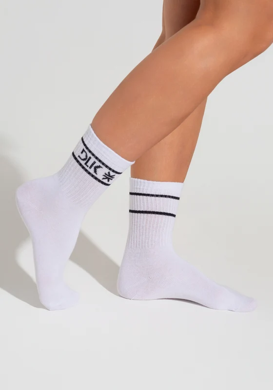 Meia Feminina Cano Médio Soul Dlk Branco Com Preto BRANCO / U
