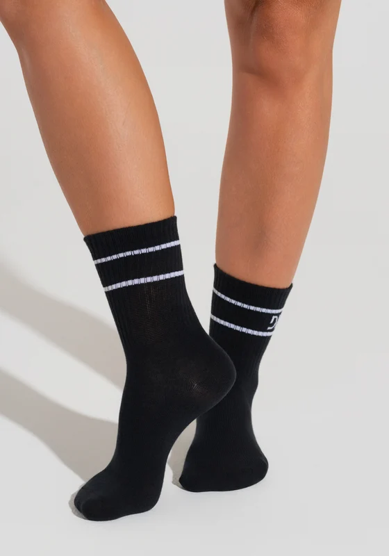 Meia Feminina Cano Médio Soul Dlk Preto com Branco PRETO / U