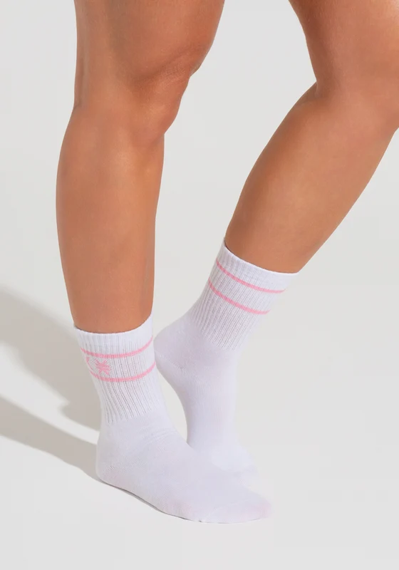 Meia Feminina Cano Médio Soul Dlk Branco Com Rosa ROSA / U