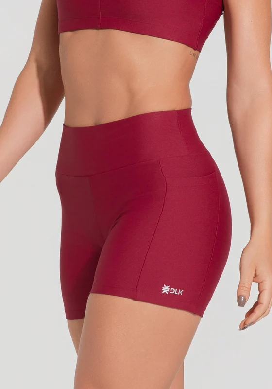 Short Fitness Feminino Vermelho Cereja Com Bolsos Aura Dlk CEREJA / P
