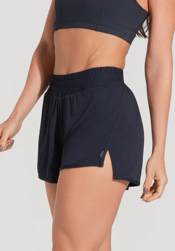 Short Fitness Feminino Soltinho Preto Básico Dlk PRETO / P