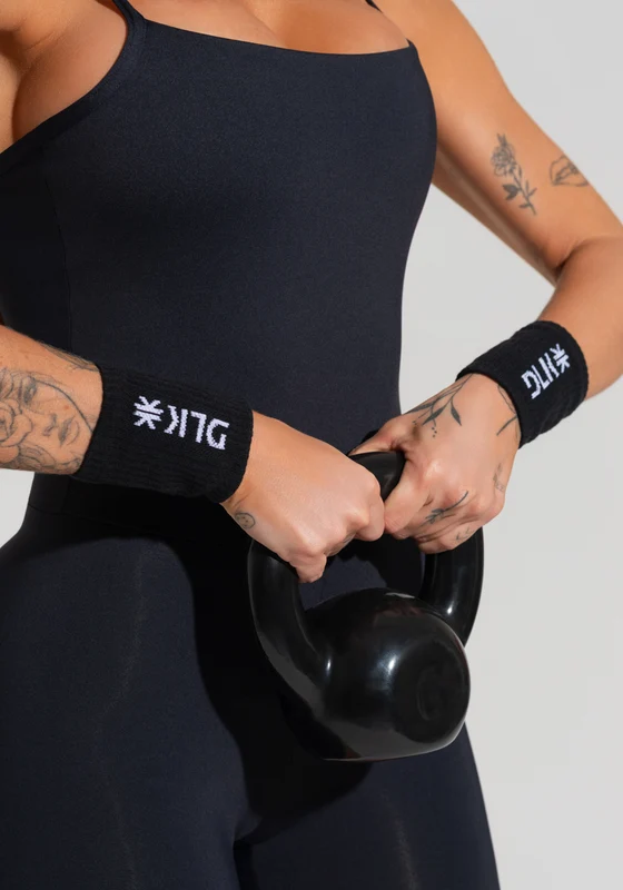 Munhequeira Fitness Dlk Preto com Branco PRETO / U