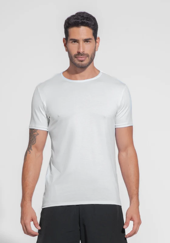 Camiseta Fitness Masculina Modal Dlk Branco BRANCO / G