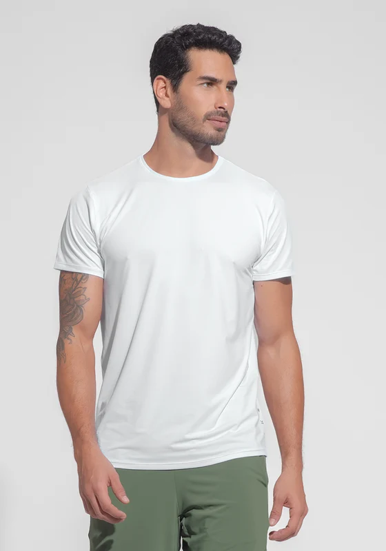 Camiseta Fitness Masculina Dry Fit Dlk Branco BRANCO / M