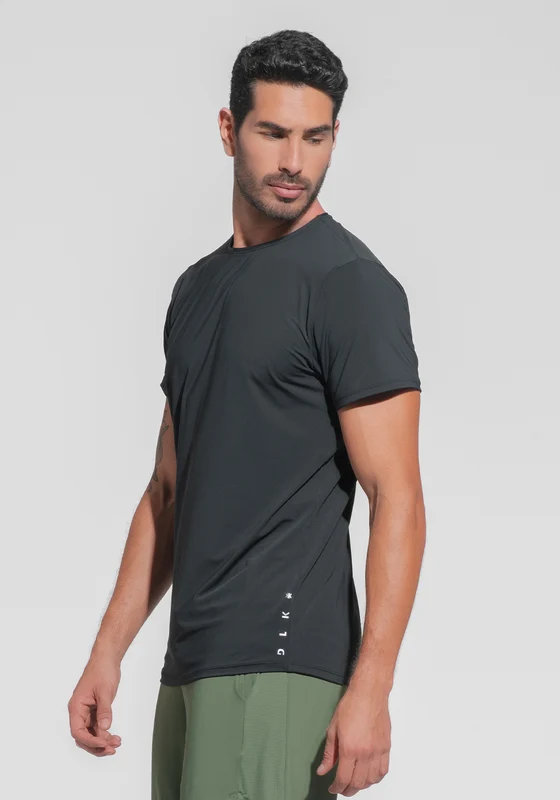Camiseta Fitness Masculina Dry Fit Dlk Preto PRETO / G