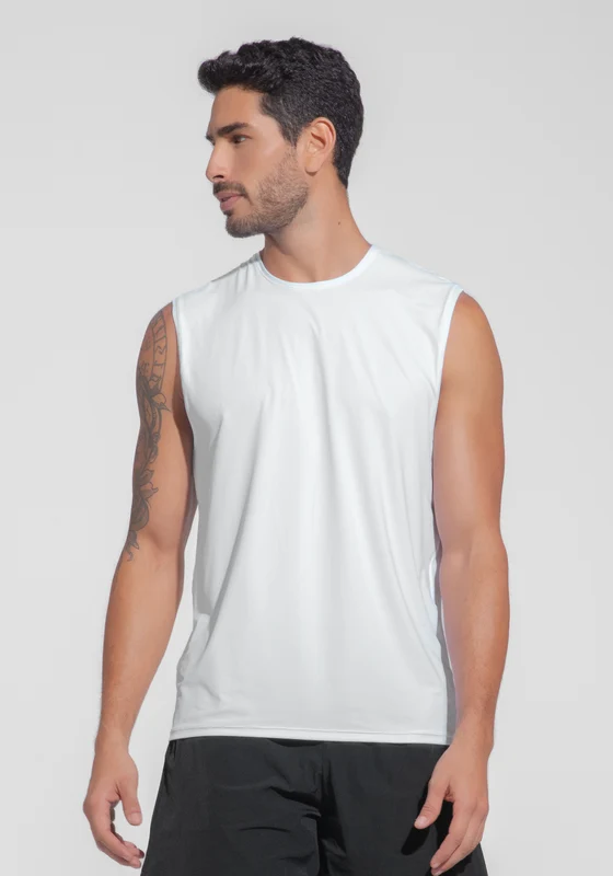 Regata Fitness Masculina Dry Fit Dlk Branco BRANCO / P