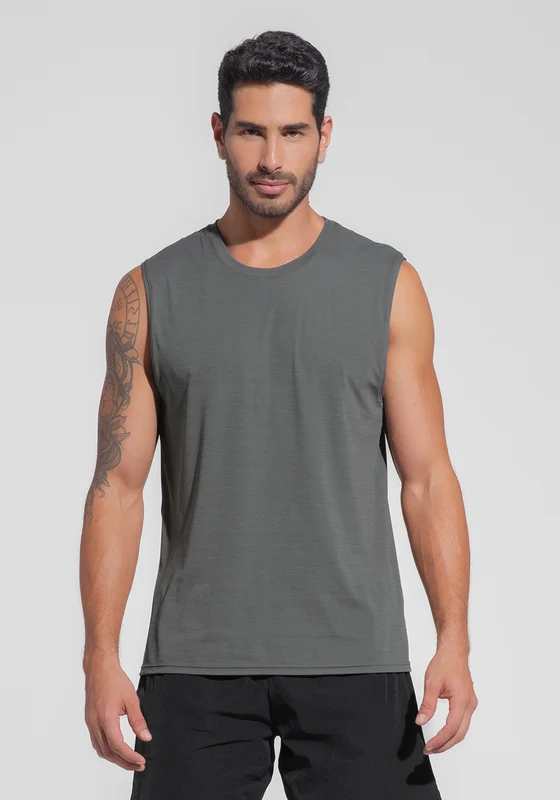 Regata Fitness Masculina Mescla Dlk Grafite GRAFITE / GG