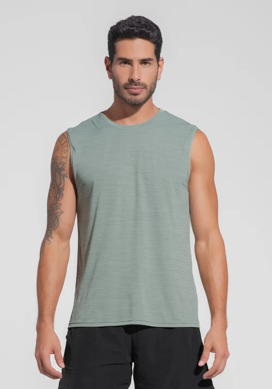 Regata Fitness Masculina Mescla Dlk Verde VERDE / P