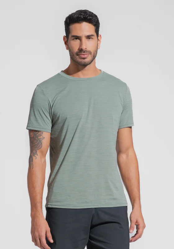 Camiseta Fitness Masculina Mescla Dlk Verde VERDE / M