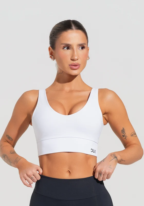 Top Fitness Feminino Com Decote V Soul Dlk Branco BRANCO / GG