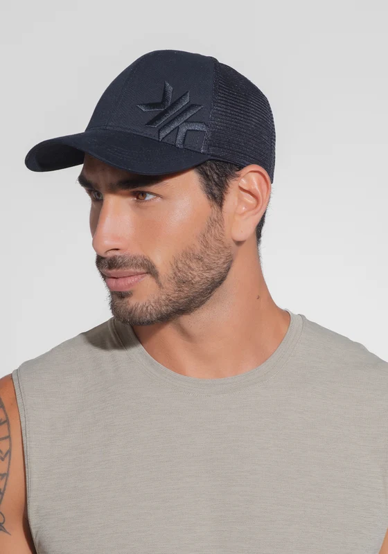 Boné Masculino com Tela Preto Dlk Preto / U