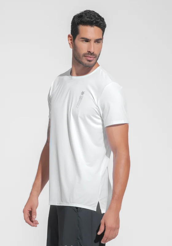 Camiseta Fitness Masculina Dry Fit com Recortes Nas Costas Dlk Branco BRANCO / P