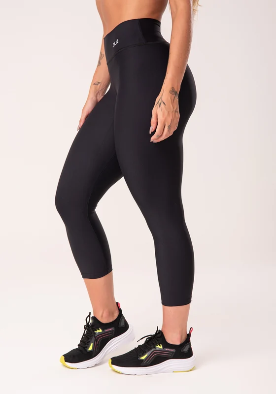 Calça Corsário Fitness Feminina Preta Basic Dlk PRETO / GG