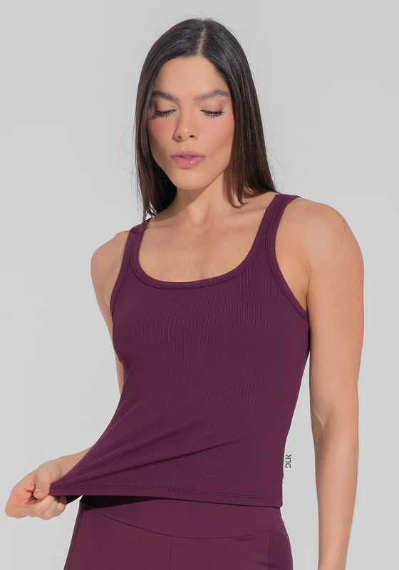Camiseta Feminina Canelada Motion Lines Dlk Vinho VINHO / P