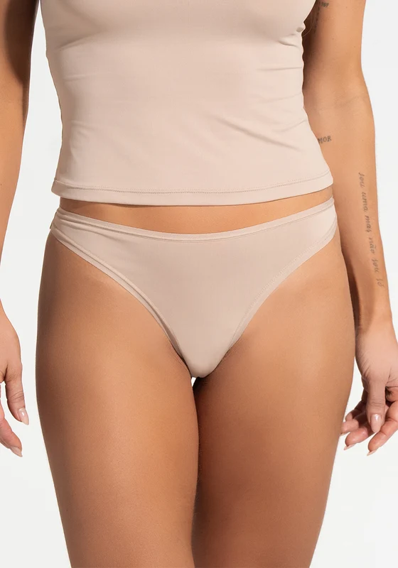 Calcinha Fio Duplo Poliamida Intimate Dlk Chocolate NUDE / P