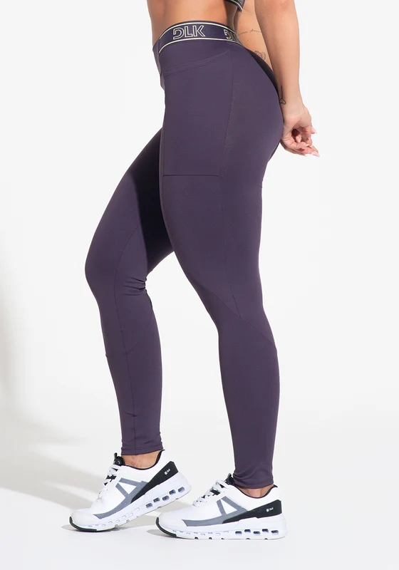 Legging Fitness Feminina Com Bolsos E Elástico No Cós Activity Dlk Roxo ROXO / M