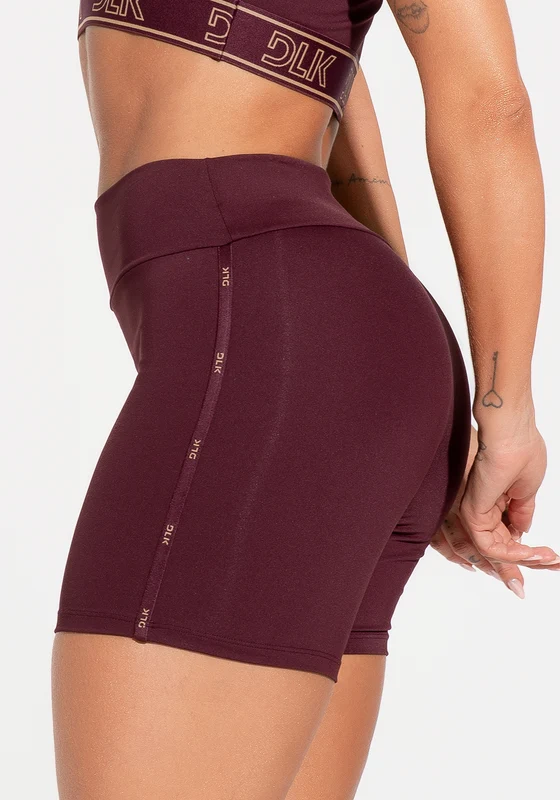Bermuda Fitness Feminina Com Elástico Estreito Lateral Activity Dlk Vinho VINHO / G