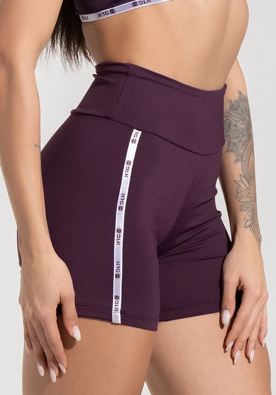 Short Fitness Feminino com Elástico Lateral Athletic Dlk Roxo ROXO / P