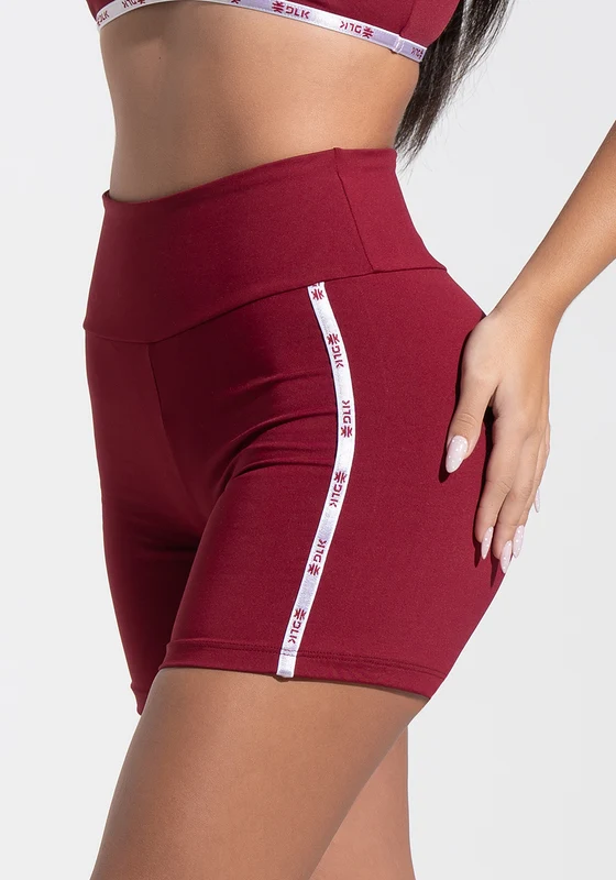 Short Fitness Feminino com Elástico Lateral Athletic Dlk Vermelho Cereja CEREJA / G