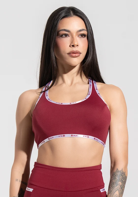 Top Fitness Feminino Nadador com Elástico Athletic Dlk Vermelho Cereja CEREJA / GG