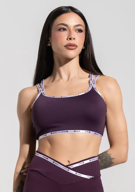 Top Fitness Feminino com Alças Duplas de Elástico Athletic Dlk Roxo ROXO / G