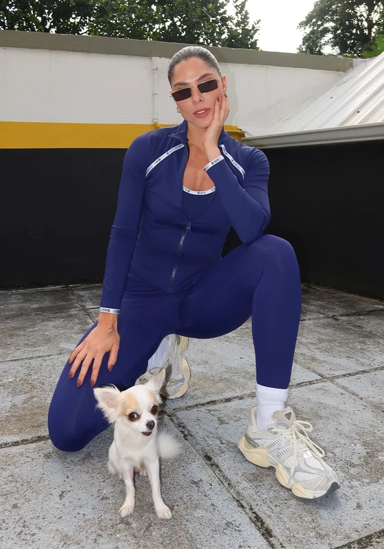 Casaco Fitness Feminino com Elástico Athletic Dlk Azul Marinho AZUL MARINHO / M