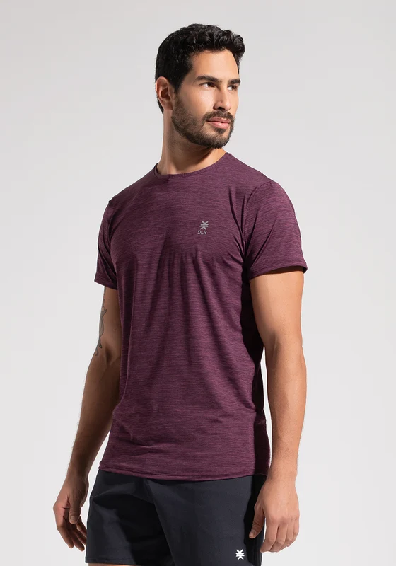Camiseta Fitness Masculina Mescla Dlk Vinho VINHO / GG