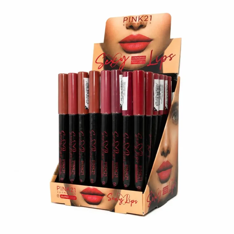 Box c/48 Contorno para Lábios Sexy Lips Pink 21 CS3877