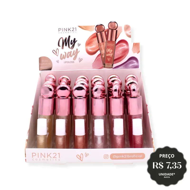 LIP GLOSS MY WAY PINK 21 CS4840 DP24