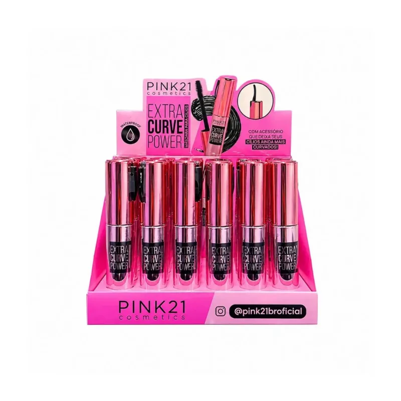 Máscara Para Cílios Extra Curve Power C/24 Unid - Pink 21 (CS6099)
