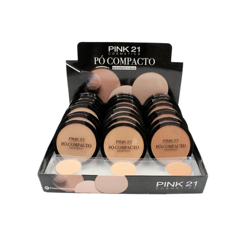 Pó Compacto Facial C/24 Unid - Pink 21 (CS2356)