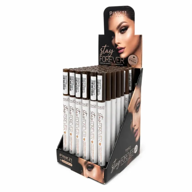 Box c/48 Caneta Delineadora para Sobrancelhas Pink 21 CS3759