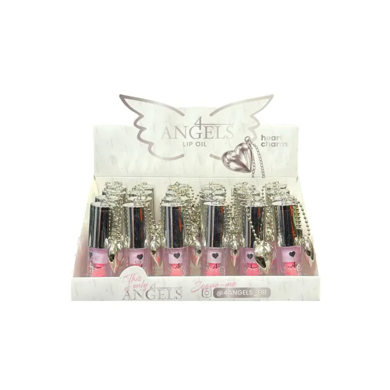 Lip Oil Heart Charm C/24 Unid - 4Angels (BR1228)