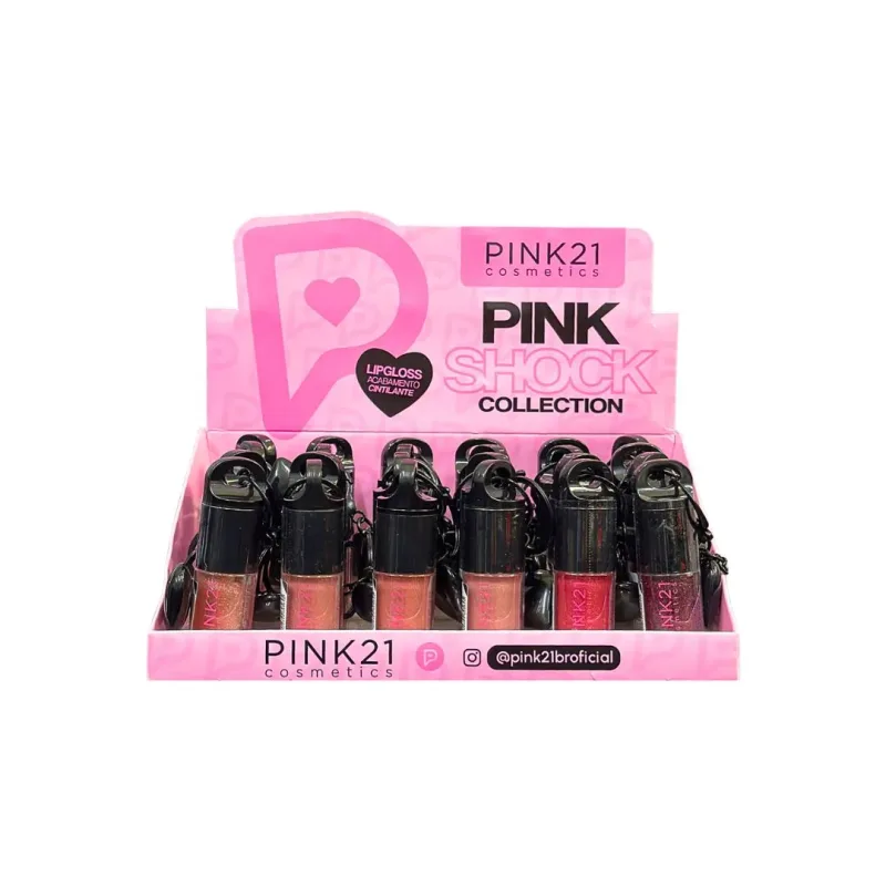 Lip Gloss Pink Shock Collection C/24 Unid - Pink 21 (CS6952)