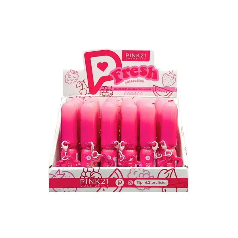 Delineador Líquido Fresh C/24 Unid - Pink 21 (CS7012)