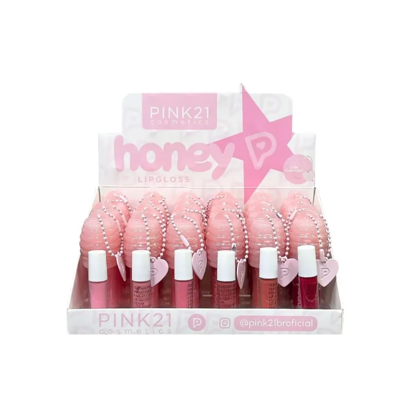 Lip Gloss Honey C/24 Unid - Pink 21 (CS7118)