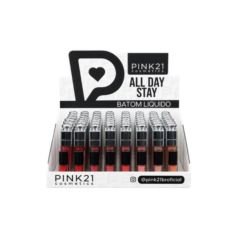 Batom Liquido All Day Stay C/48 Unid - Pink 21 (CS6683)
