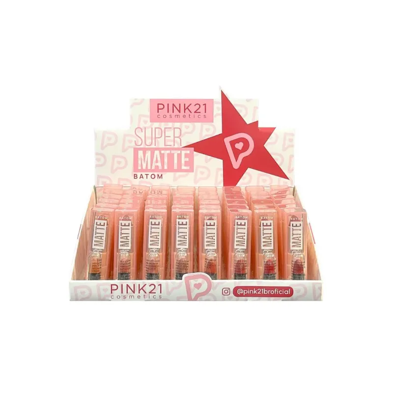 Batom Super Matte C/48 Unid - Pink 21 (CS6805)