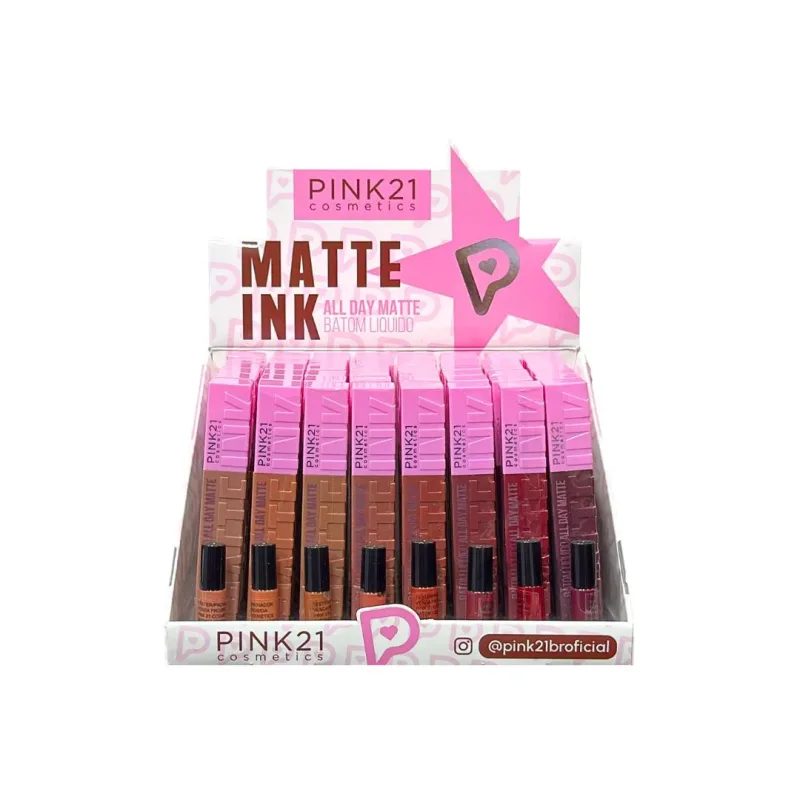 Batom Líquido Matte Ink C/48 Unid - Pink 21 (CS6806)