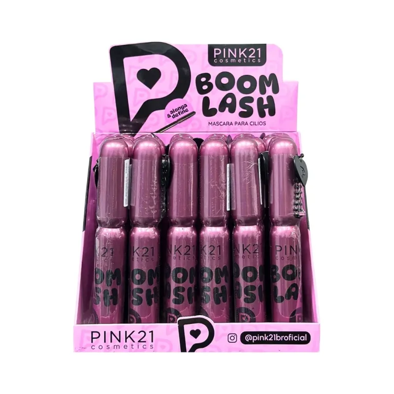 Máscara Para Cílios Boom Lash C/24 Unid - Pink 21 (CS6888)