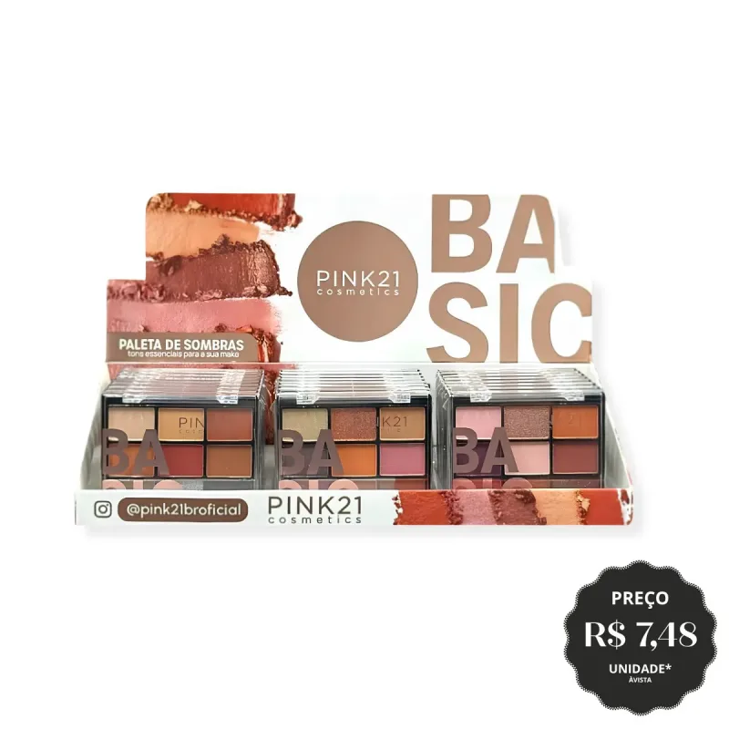 PALETA DE SOMBRAS BASIC PINK 21 CS6474 DP24