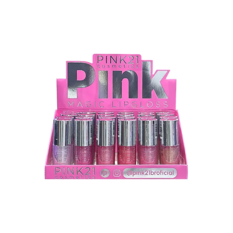 Lip Gloss Magic Pink C/24 Unid - Pink 21 (CS5863)