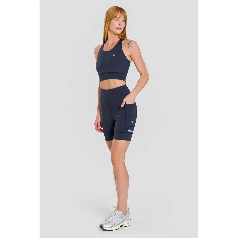 BERMUDA EMANA® RUNNING COM BOLSOS ADULTO - PRETO M