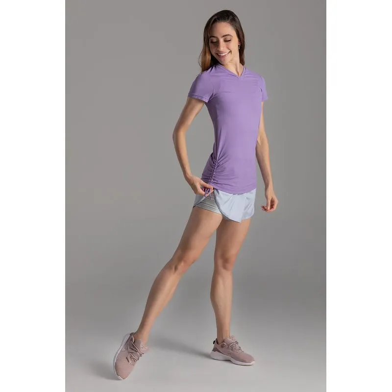 CAMISETA BIO DRAPE ACTIVE ADULTO - ROXO CLARO P