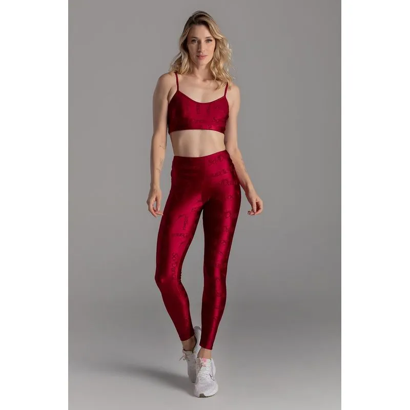 CALÇA LEGGING SD ID ACTIVE 25/26 - CRANBERRY M